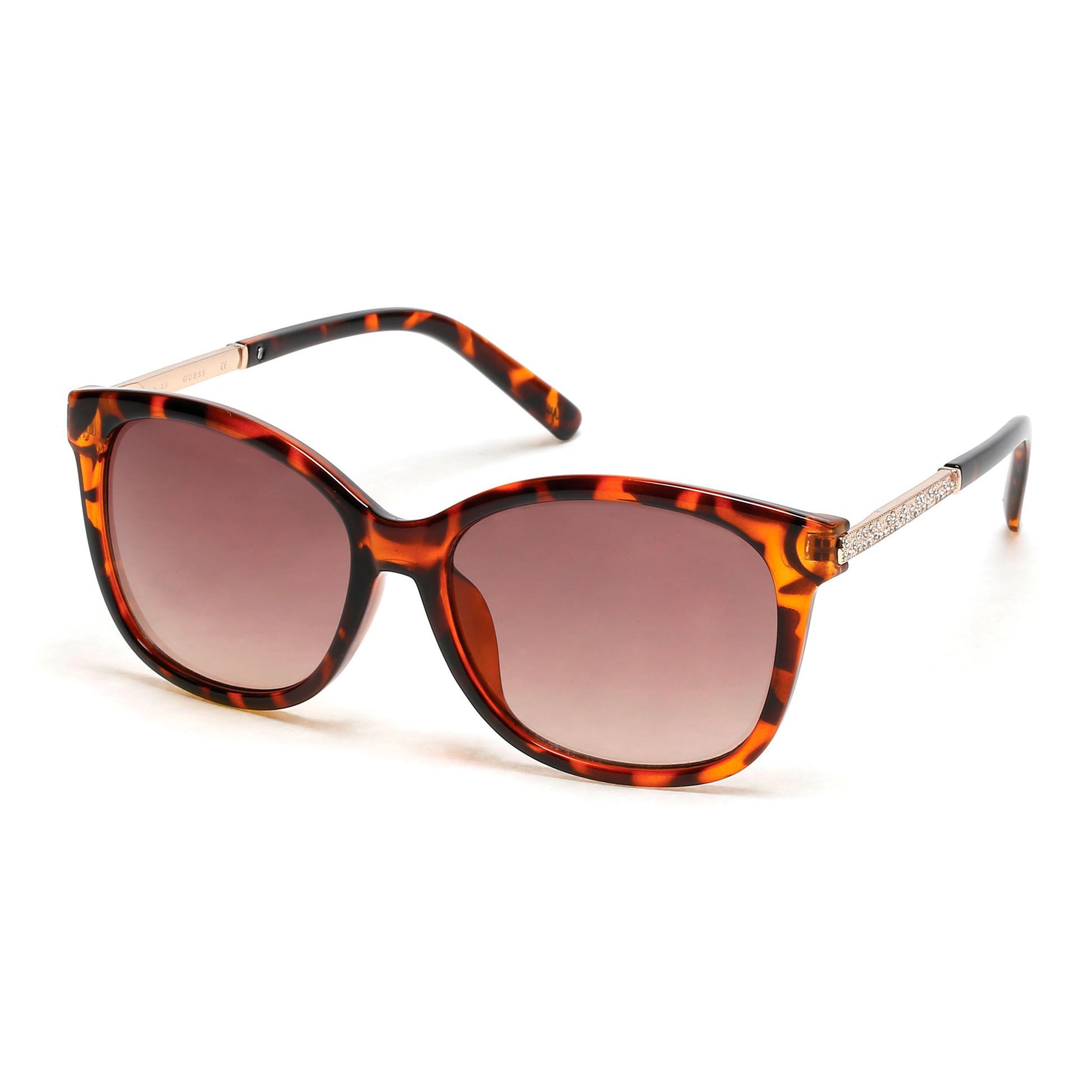 Guess - lunettes de soleil - marron - protection solaire : catégorie 3