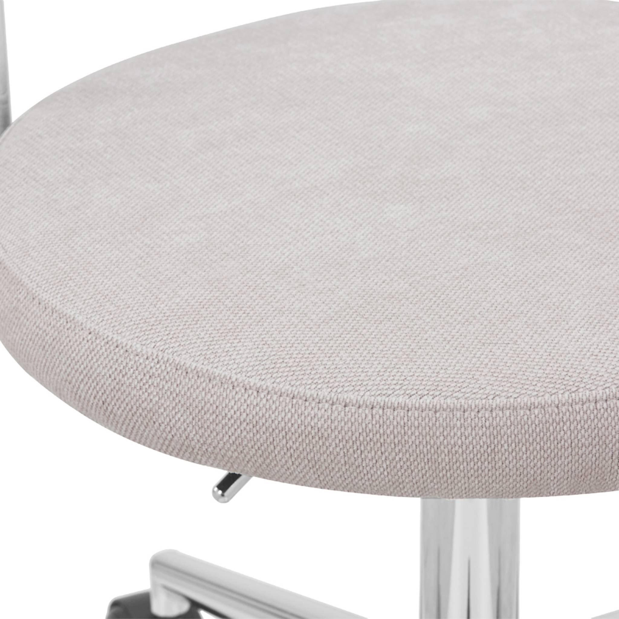 Chaise de bureau vintage à roulettes tissu ANGELA
