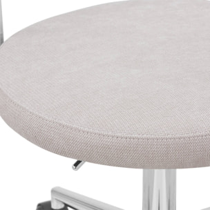 Chaise de bureau vintage à roulettes tissu ANGELA