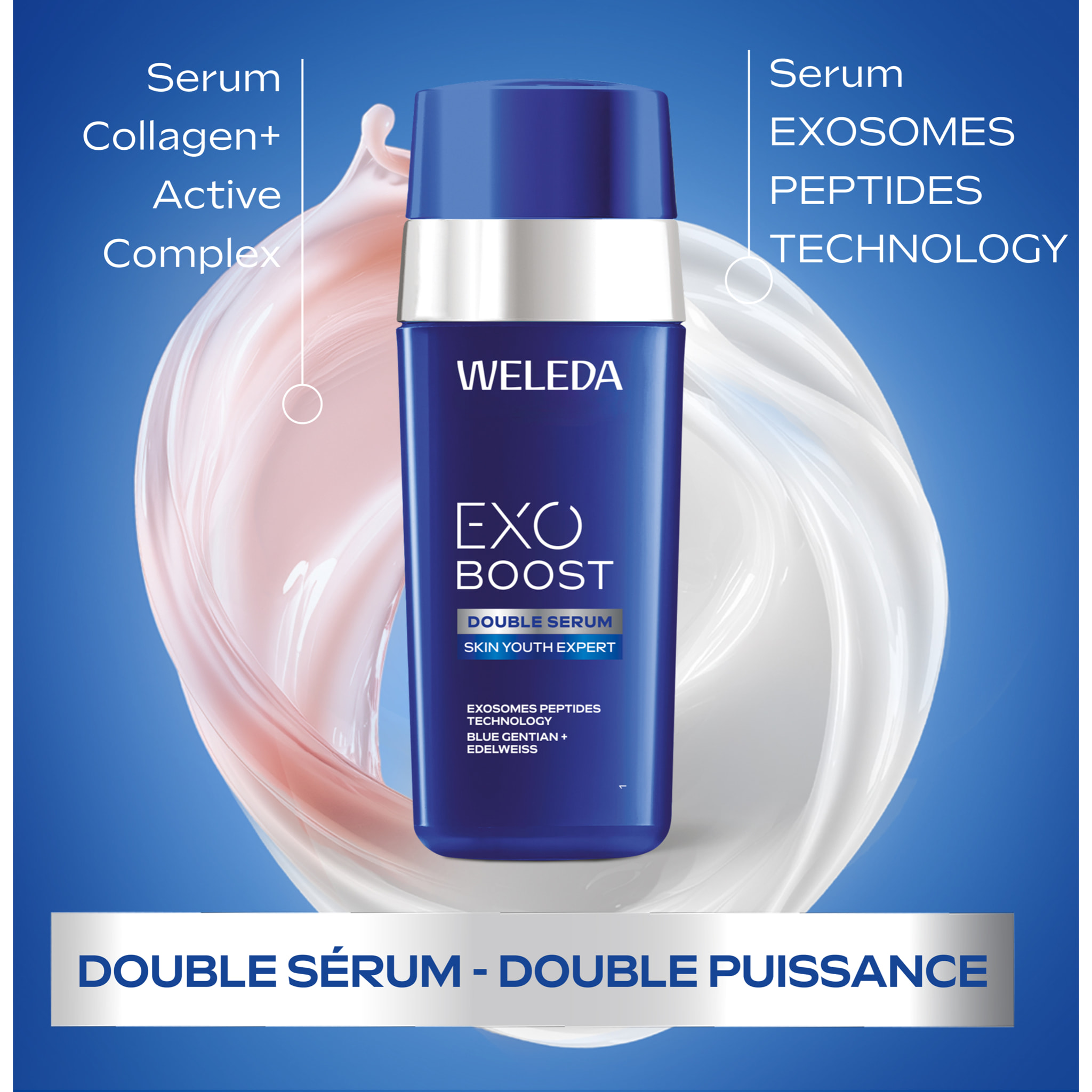 WELEDA - Double Sérum EXO BOOST Gentiane bleue & Edelweiss - 30 ml - -