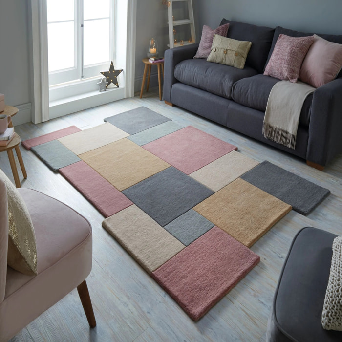 Tapis graphique en laine COLLAGE