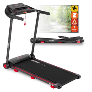 Tapis de course pliable FITFIU jusqu'à 14km/h 1500W 2 niv. inclinaison