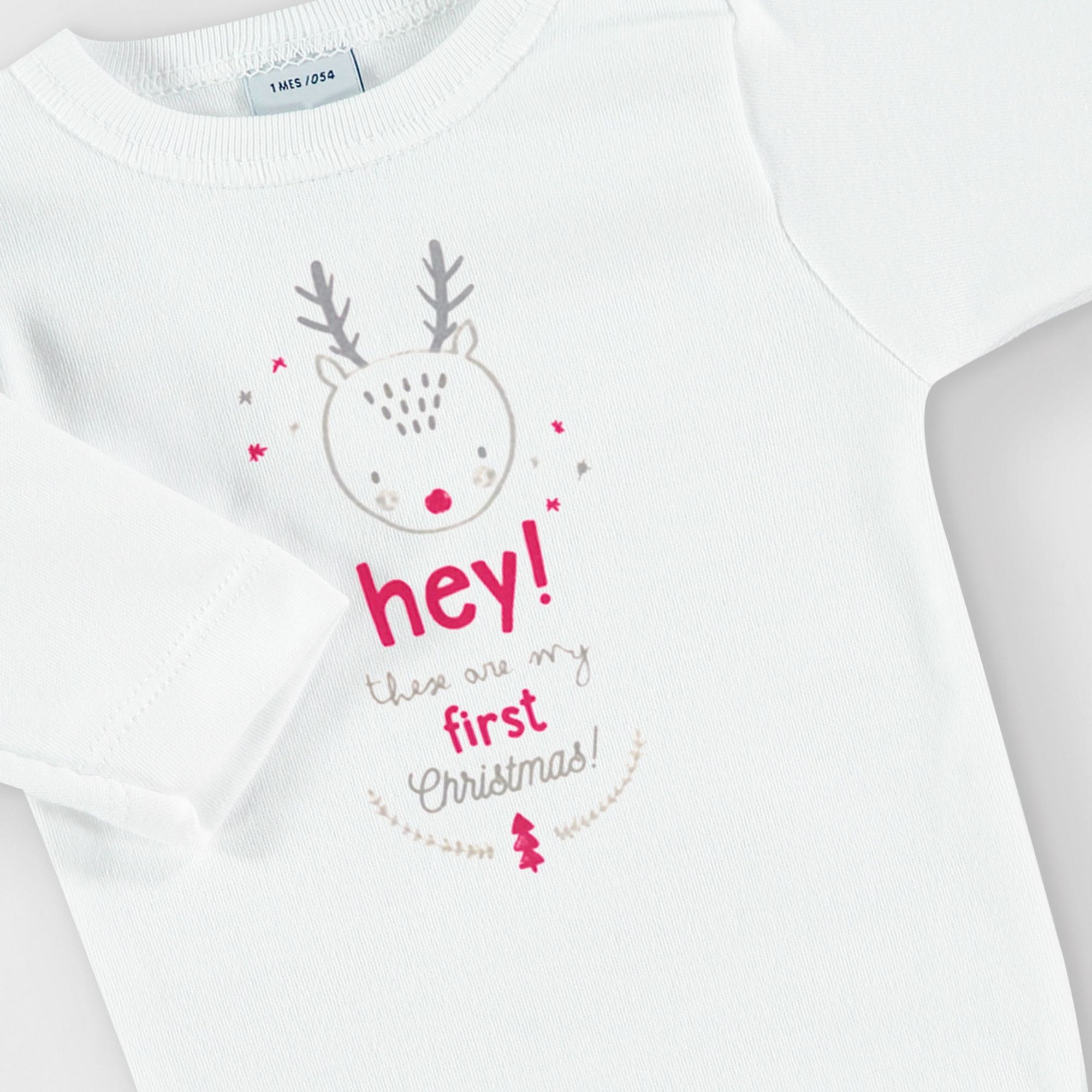 Body bebé navidad frases manga larga