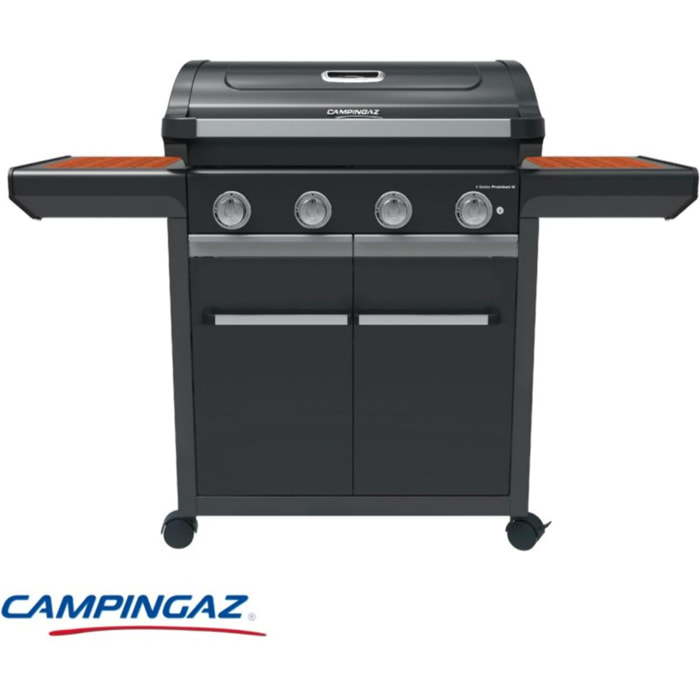 Barbecue gaz CAMPINGAZ Premium 4W noir 4 brûleurs sur chariot, 72x46 cm