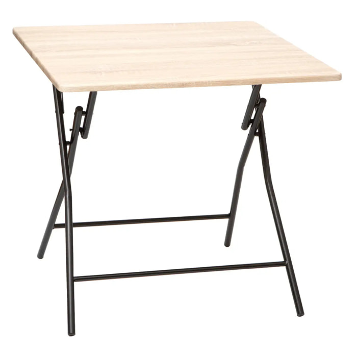 Table pliante 4 places Effet bois