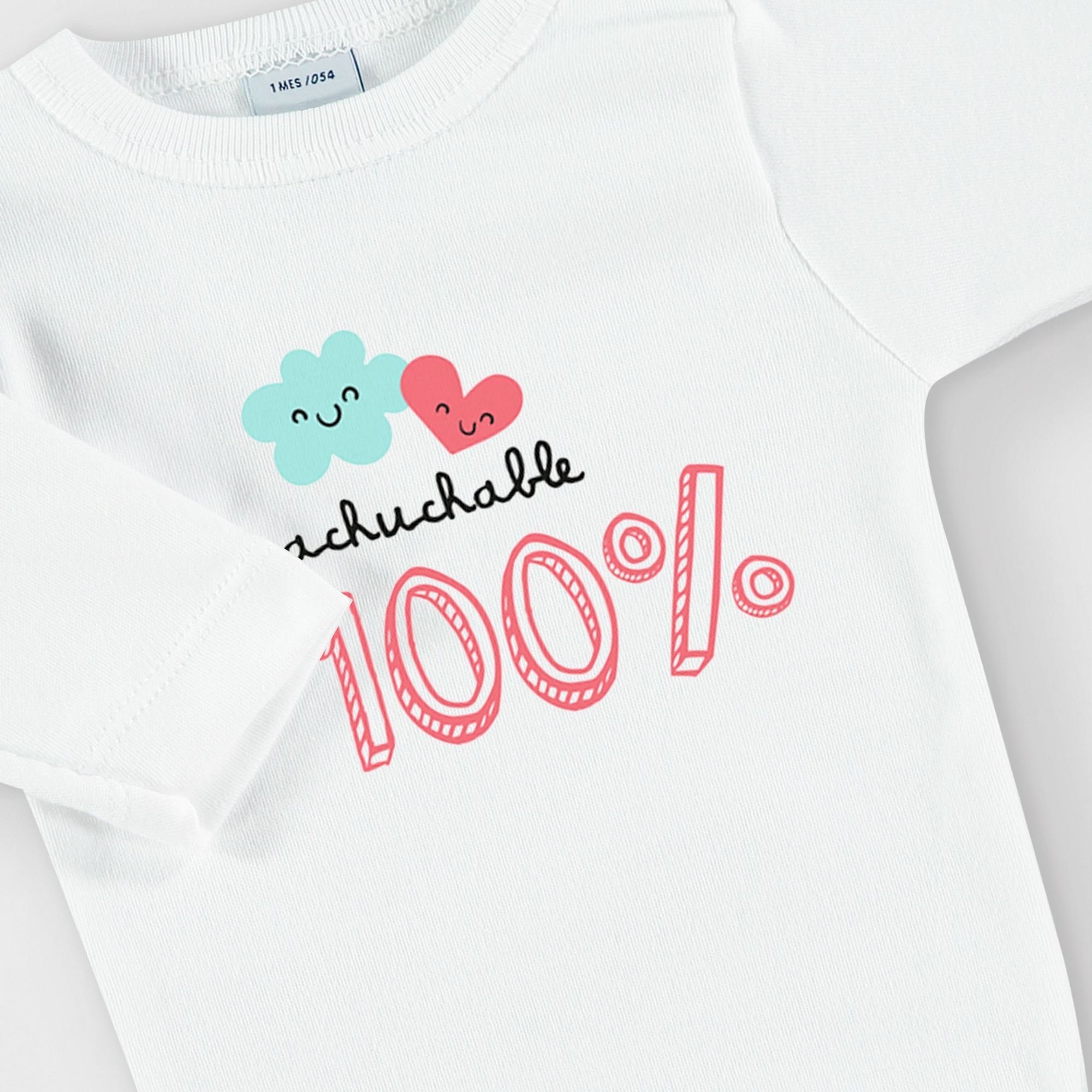 Body bebé manga larga personalizado frases