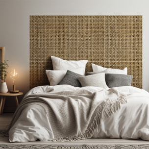 Rouleau revêtement adhésif vinyle au mètre - Sticker mural tête de lit - ROTIN TRESSÉ FORESTIER