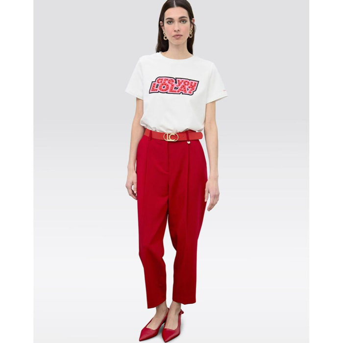 Pantaloni con pieghe