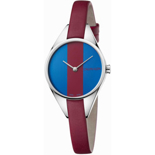 Orologio CALVIN KLEIN REBEL Pelle Bordeaux Blu