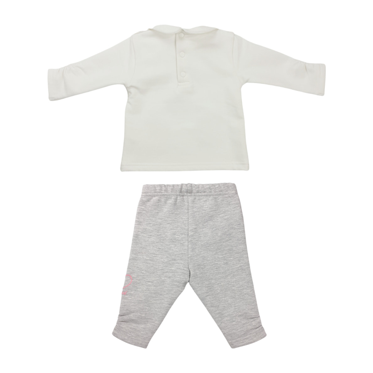 SET 2PZ FELPA LATTE E LEGGINGS GRIGIO MEL