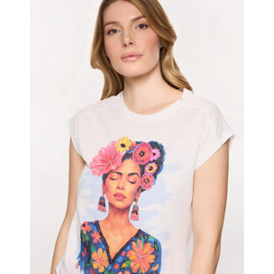 Camiseta Estampada Blanca - Freya