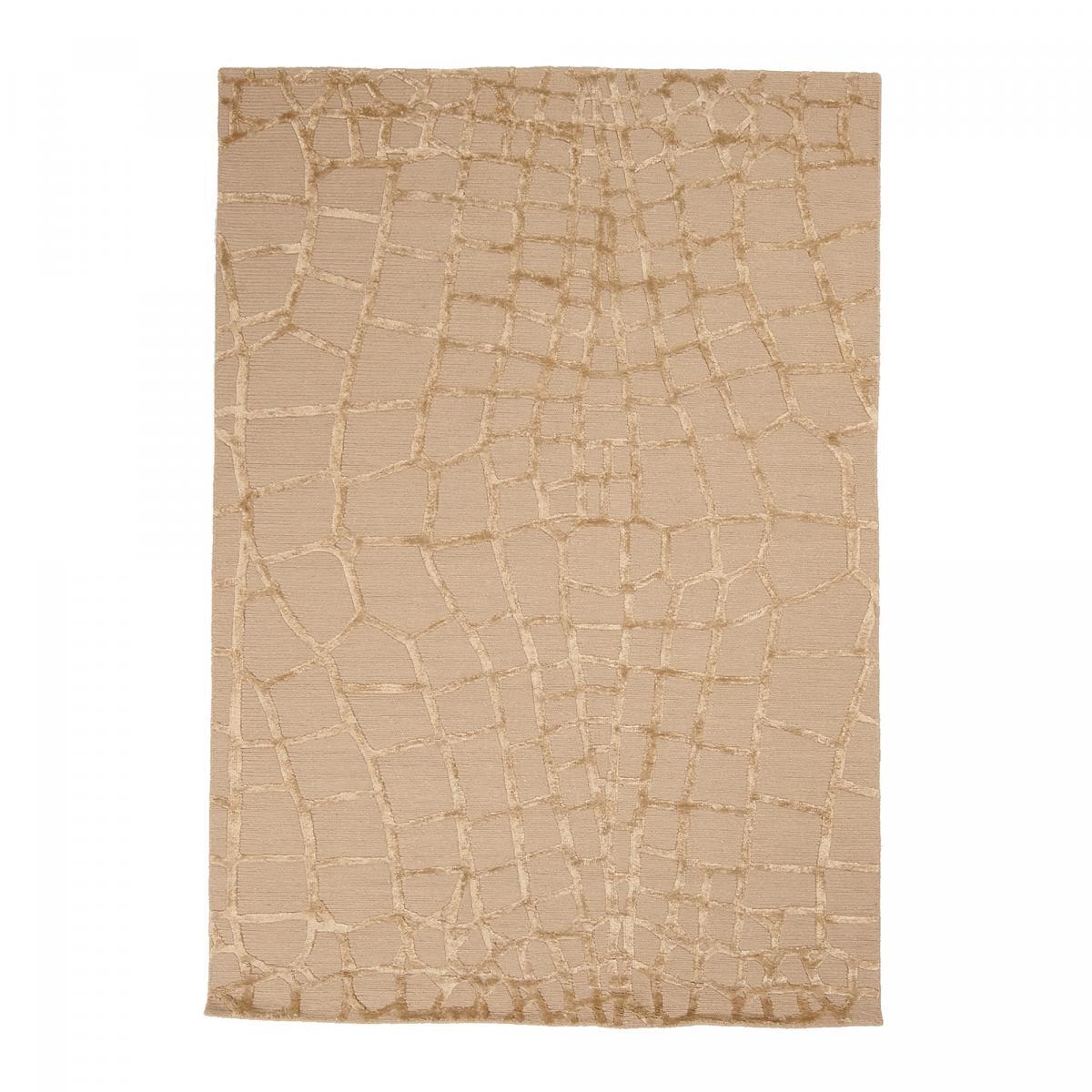 Tapis salon et chambre fait main en laine motif géométrique MODU