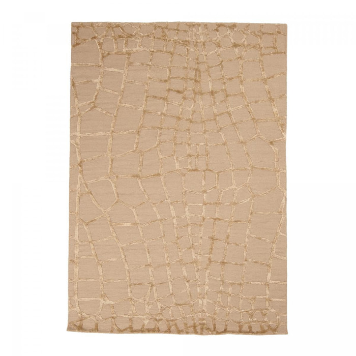 Tapis salon et chambre fait main en laine motif géométrique MODU