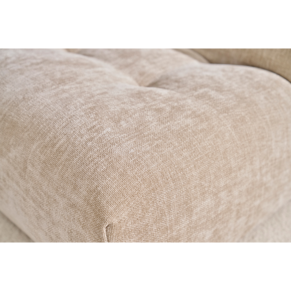 Fauteuil lounge en tissu effet velours texturé taupe BUMPY