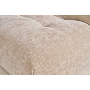 Fauteuil lounge en tissu effet velours texturé taupe BUMPY