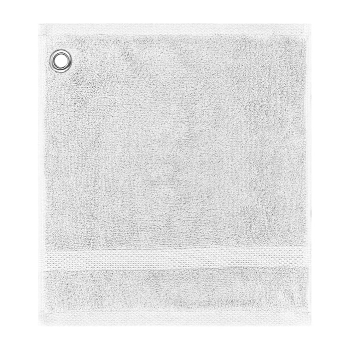Carre avec oeillet pur coton 550 g/m² uni blanc Elea blanc