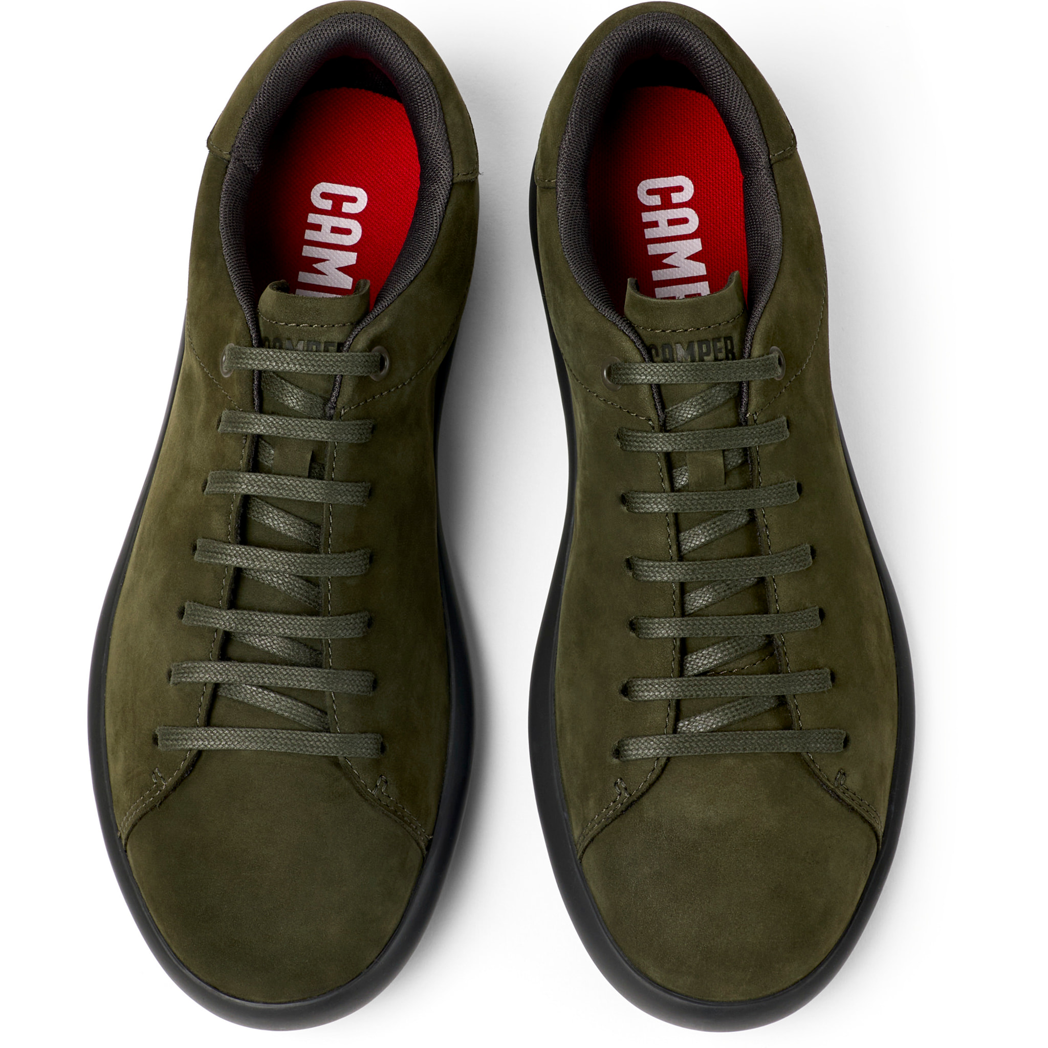 Zapatos de cordones - CAMPER Pelotas Soller - Verde - Cuero Nubuck