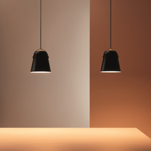 LEDS C4 Napa Small - Lámpara Colgante de Techo E27 Acero Negro