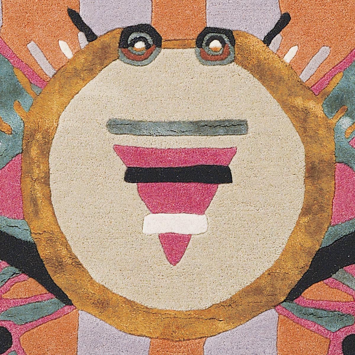 Tapis salon et chambre fait à la main en laine motif fresque LUNICIA