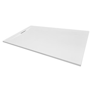 Fusion Receveur de douche 100x90cm en marbre coulé, blanc (SATFU10090BL)