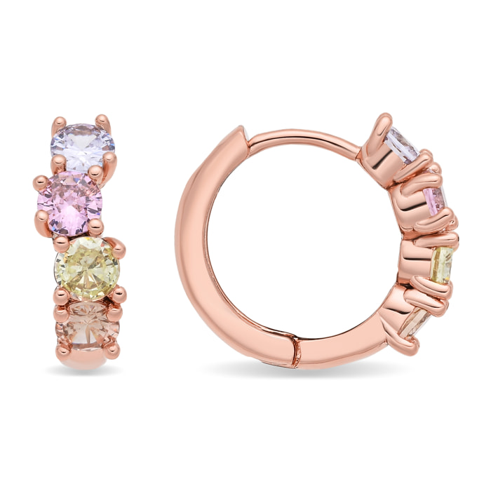Pendientes Zamza acabado oro rosa 18k