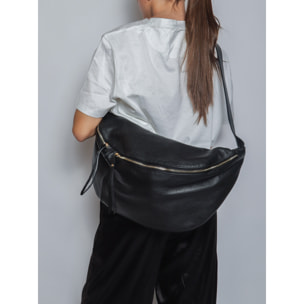 Borsa a tracolla da donna Made in Italy - Modello Caelia Plus - 100% pelle - 47.0 x 28.0 x 2.0 cm