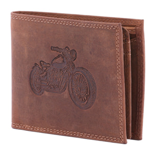 Portafoglio  da uomo In Vera pelle Made in Italy 9,5x12,5x2,5 cm