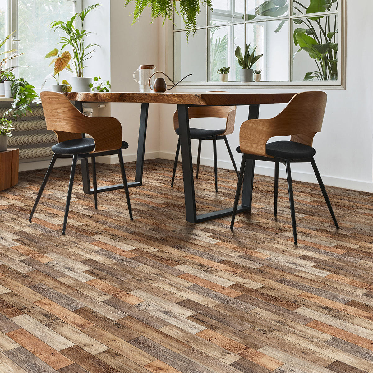 Revêtement sticker sol - PARQUET BOIS DU COLORADO - Rouleau adhésif Protection Anti-dérapant