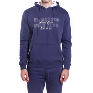 Felpa con cappuccio e logo stampato inside brushed