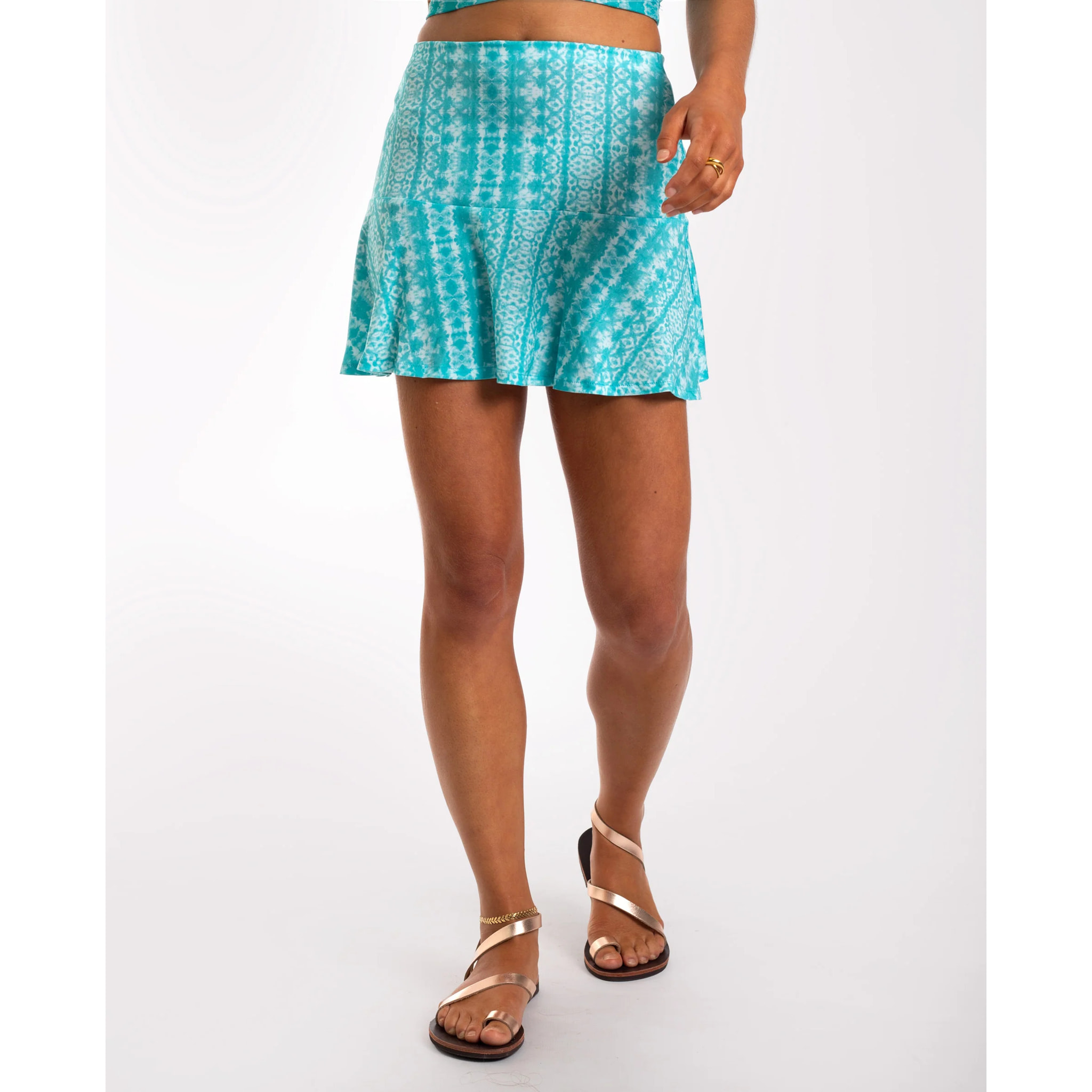 Falda corta de talle alto