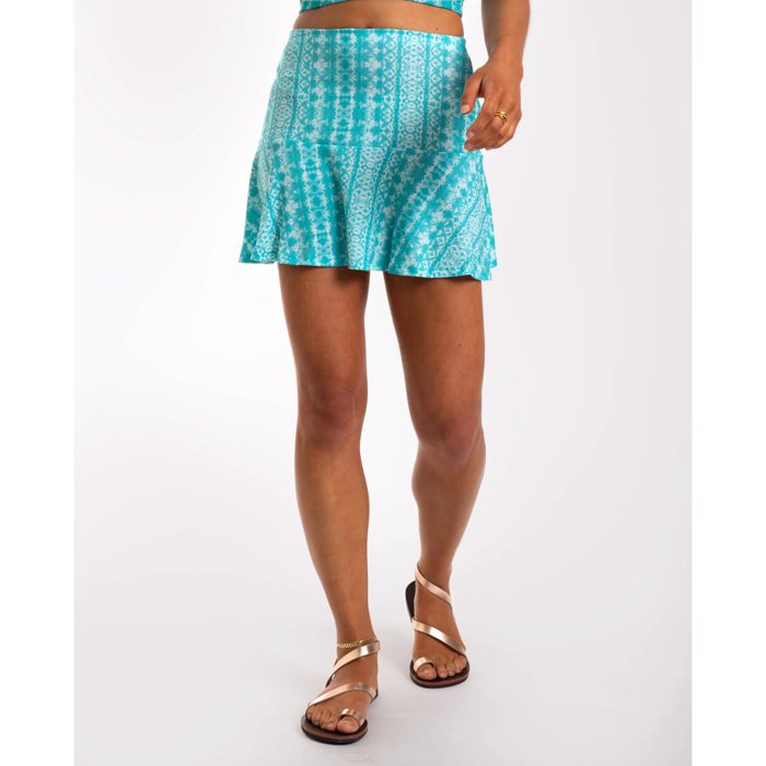 Falda corta de talle alto