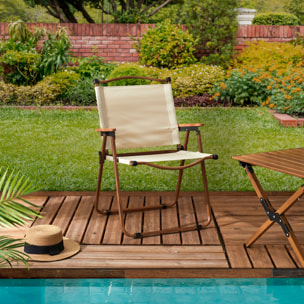 Chaise Camping Mariposa Beige