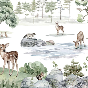 Papier peint forêt des neiges Intissé