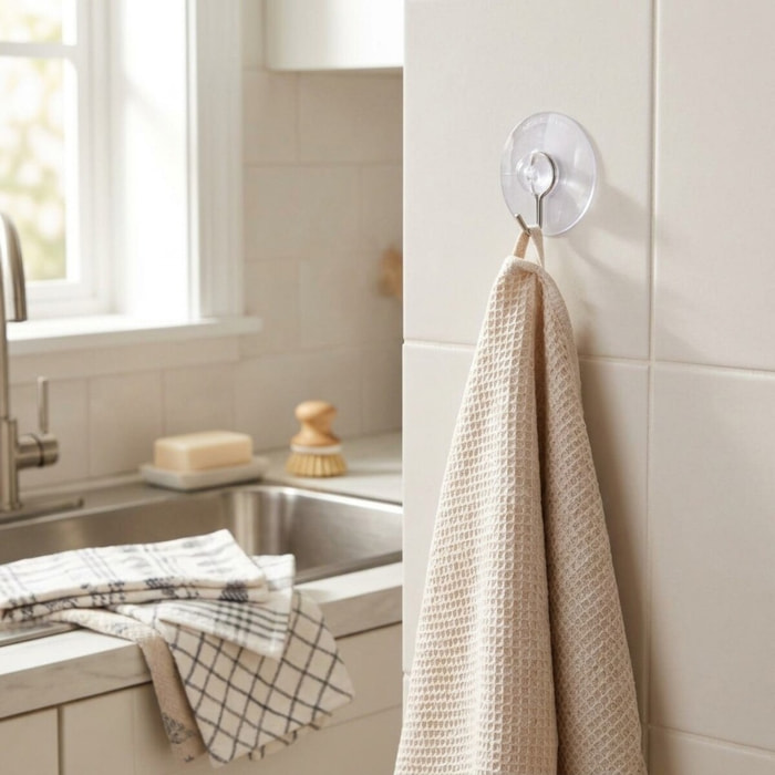 Lot de 4 crochets à ventouse Fackelmann Tecno