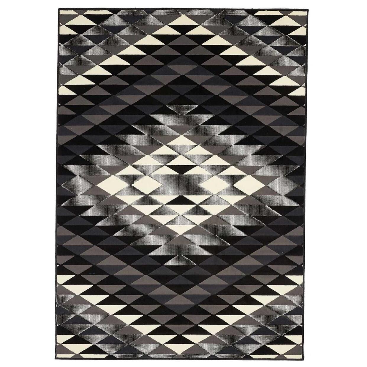 Tapis salon et chambre tissé motif géométrique JAME
