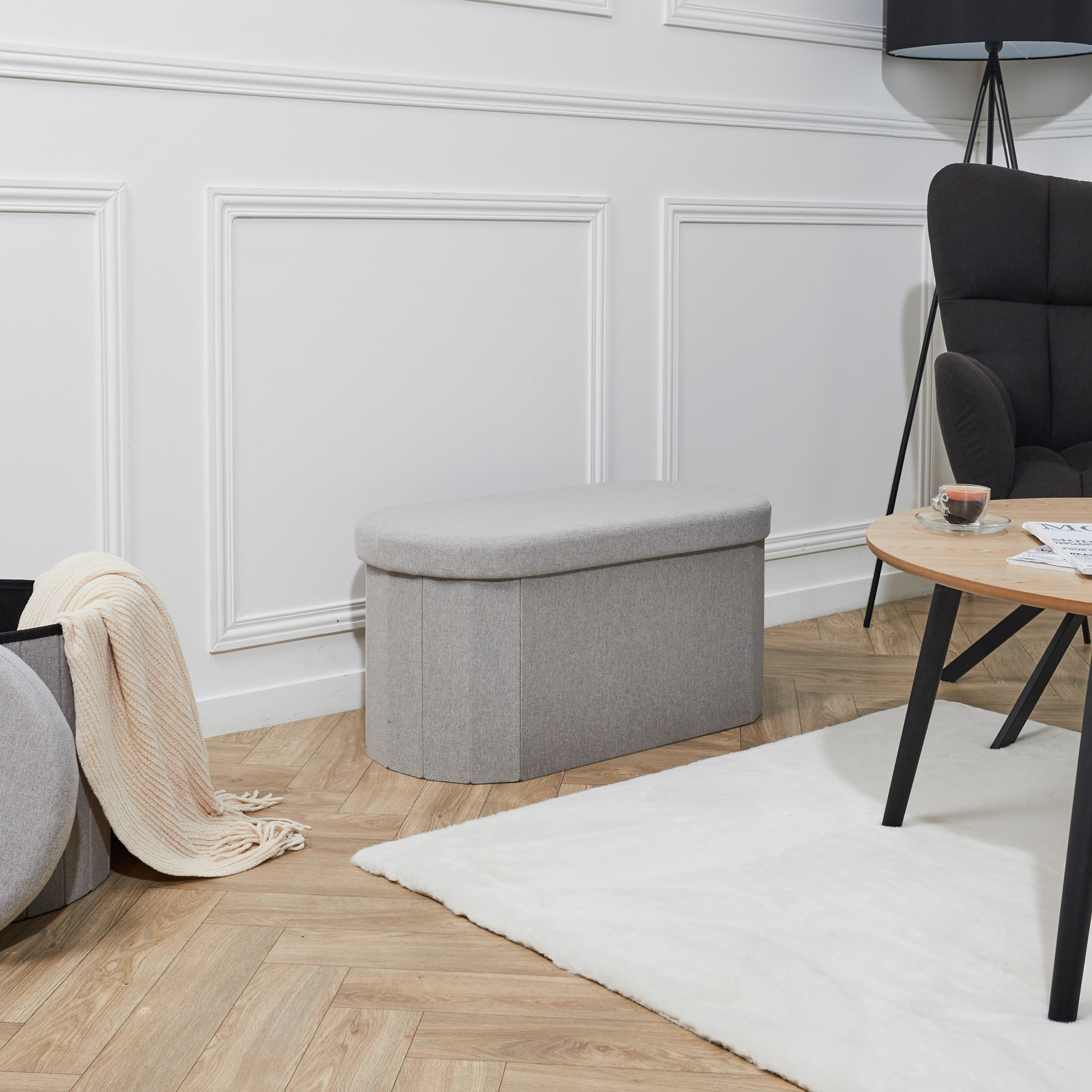 COFFRE BANC PLIABLE GRIS PILLS