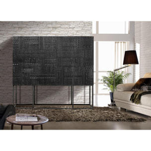 Aparador alto - Madera de Mango y patas de Hierro - 180x40x160cm