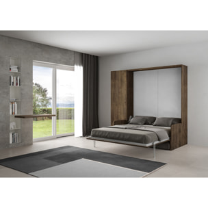 Letto matrimoniale Sofà Kentaro noce con colonna sx-dx (ALESSIA 20)