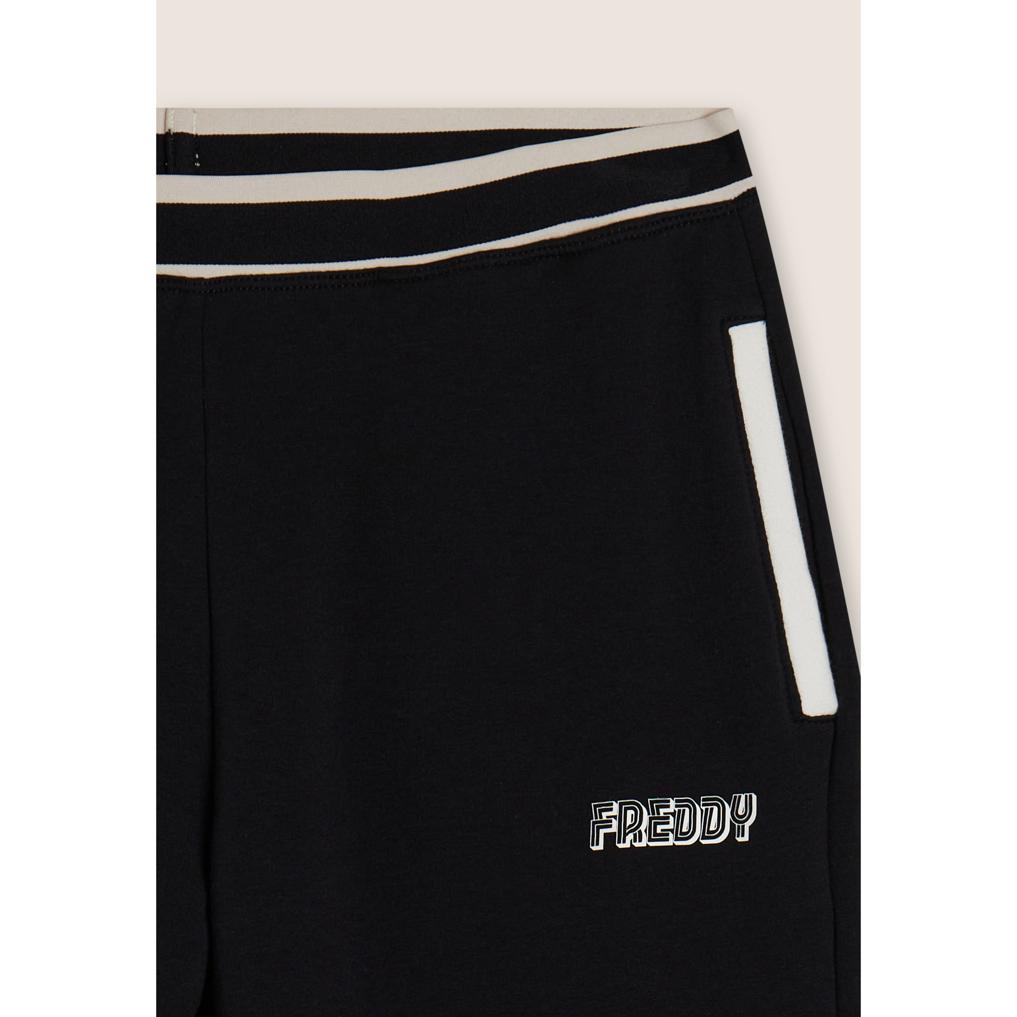 Pantaloni regular in felpa con dettagli a righe