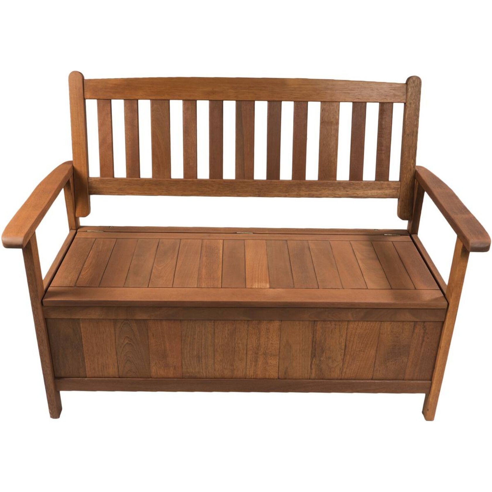 Banc de jardin 2 places avec coffre "Manille" - Mapel en Bois - Marron