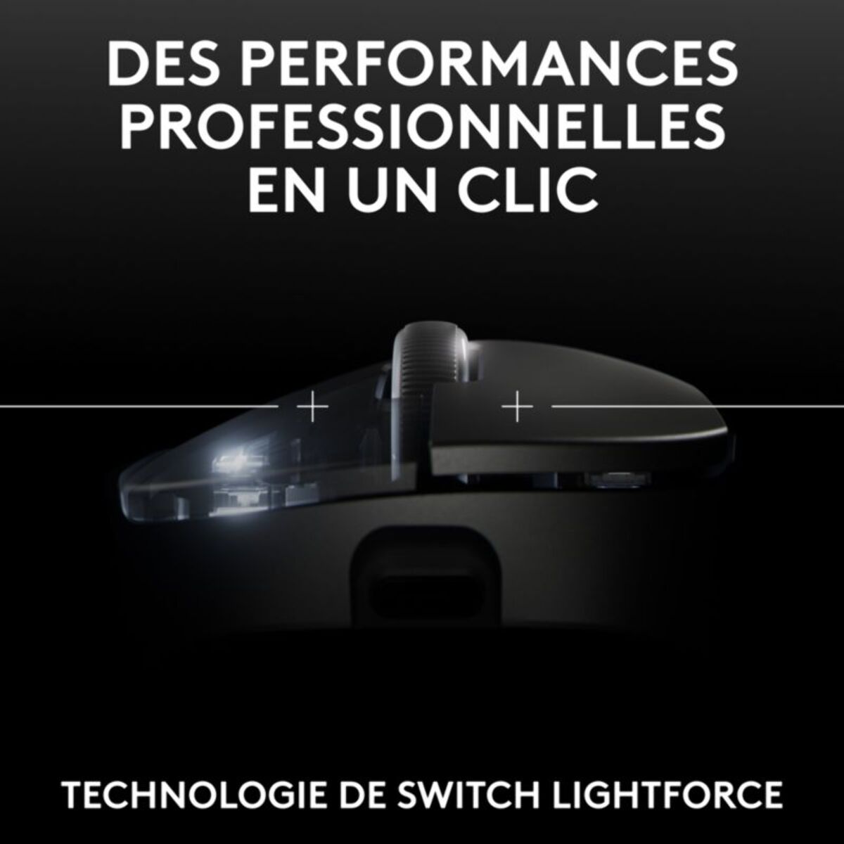 Souris Gamer Sans Fil LOGITECH PRO X SUPERLIGHT 2 DEX LIGHTSPEED Noir