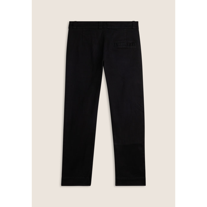 Pantaloni cropped slim fit in cotone elasticizzato