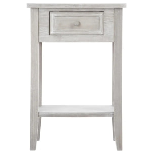 Table de chevet "Charme" bois blanchi H67cm