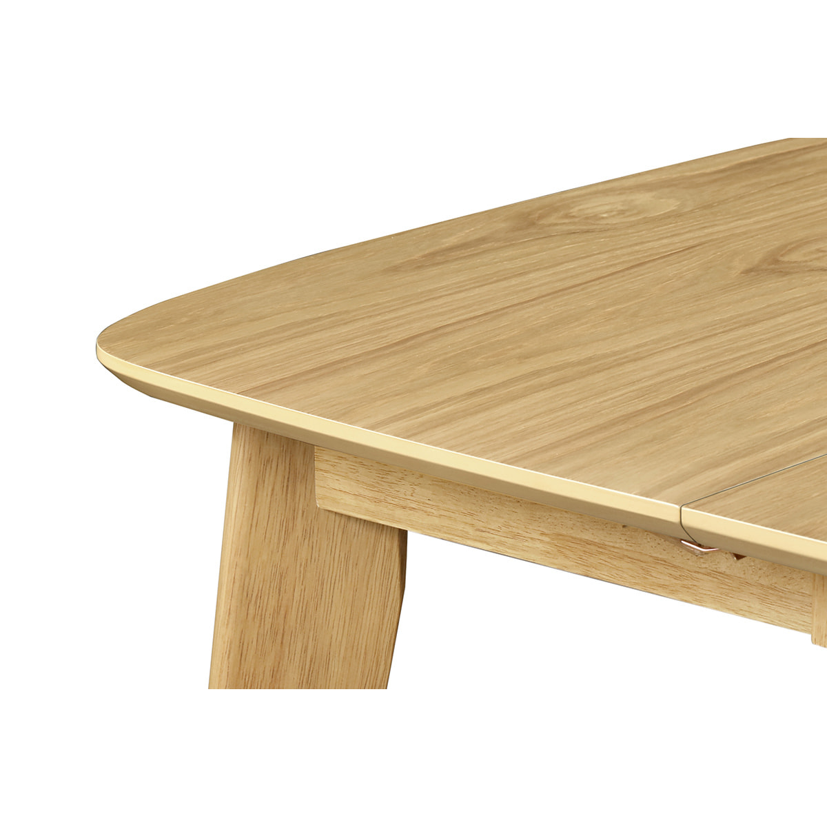 Table à manger extensible scandinave carrée placage chêne L90-130 cm LEENA