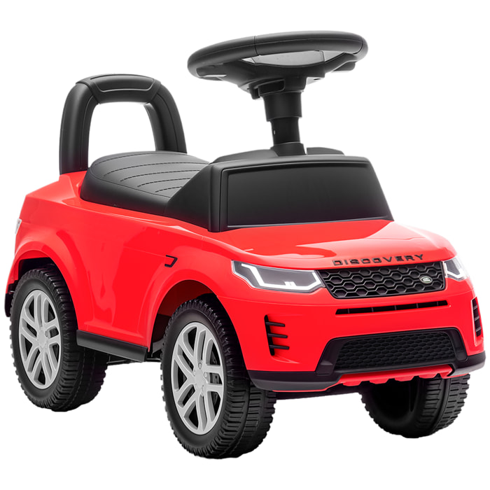 Coche Correpasillos con Licencia de Land Rover, Correpasillos para Niños de 18-36 Meses con Almacenaje, Volante, Bocina, Sonidos de Motor, 65,5x28x42 cm, Rojo