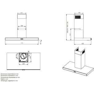 Hotte décorative murale ESSENTIELB EHDB 61i
