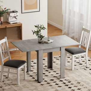 Table extensible 4-6 personnes 70-140L x 80P x 79H cm effet bois gris