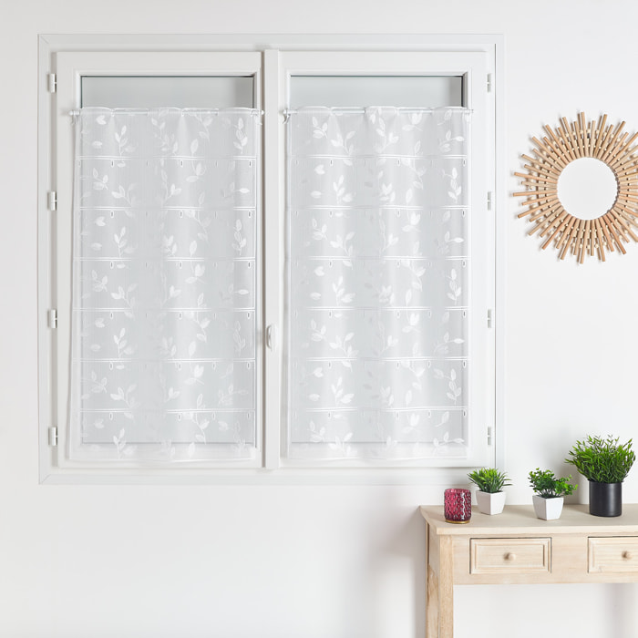 Modulable maille motif feuille - Blanc