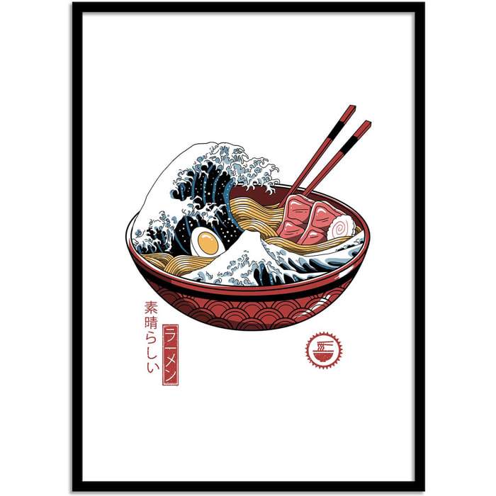 Affiche - Great ramen wave White version - Vincent Trinidad