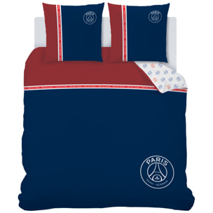 Parure de lit imprimée 100% coton, PSG MINIMALISTE